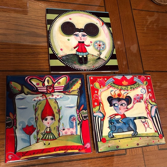 Candy Girl ceramic trivet 6”X6” - Picture 7 of 7